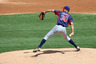 Glendale, AZ, USA; Cleveland Indians starting pitcher Ubaldo Jimenez (30) pitches during the second inning against the Chicago White Sox at Camelback Ranch.  Mandatory Credit: Jake Roth-US PRESSWIRE