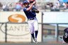 Texas Rangers second baseman Ian Kinsler throws to first to put out Colorado Rockies shortstop Troy Tulowitzki after forcing out second baseman Marco Scutaro during the third inning at Surprise Stadium.  Mandatory Credit: Jake Roth-US PRESSWIRE