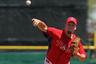 Clearwater, FL, USA; Philadelphia Phillies starting pitcher Joe Blanton (56) throws a pitch in the first inning against the Boston Red Sox at Bright House Networks Field.  Mandatory Credit: Kim Klement-US PRESSWIRE