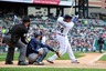Detroit, MI, USA; Detroit Tigers third baseman Miguel Cabrera (24) grounds out to third base during the sixth inning against the Tampa Bay Rays at Comerica Park. Mandatory Credit: Andrew Weber-US PRESSWIRE