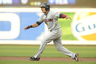 Shin-Soo Choo of the Cleveland Indians leads off first base during a baseball game against the Baltimore Orioles at Oriole Park at Camden Yards  (Photo by Mitchell Layton/Getty Images)