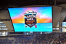 A jumbotron displays an opening day game logo prior to the game with the St. Louis Cardinals and Miami Marlins at Marlins Ballpark. Credit: Steve Mitchell-US PRESSWIRE