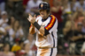 Chris Johnson #23 of the Houston Astros claps as he scores in the seventh inning against the Pittsburgh Pirates at Minute Maid Park in Houston, Texas. Pittsburgh wins 6-5. (Photo by Bob Levey/Getty Images)