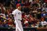 Arlington, TX, USA; Texas Rangers left fielder Josh Hamilton (32) twirls his bat in the on deck circle during the game at Rangers Ballpark.  Chicago won 9-5. Mandatory Credit: Kevin Jairaj-US PRESSWIRE