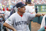 Bobby Valentine #25 of the Boston Red Sox prior to the start of the game against the Texas Rangers at Rangers Ballpark in Arlington, Texas. (Photo by Rick Yeatts/Getty Images)