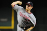 Phoenix, AZ, USA; Washington Nationals pitcher Stephen Strasburg pitches against the Arizona Diamondbacks at Chase Field. Credit: Jennifer Stewart-US PRESSWIRE