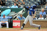 Kansas City, MO, USA; World batter Jurickson Profar hits a solo home run during the first inning of the 2012 All Star Futures Game at Kauffman Stadium.  Mandatory Credit: Denny Medley-US PRESSWIRE