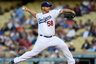 LOS ANGELES, CA - AUGUST 24:  Chad Billingsley #58 of the Los Angeles Dodgers throws a pitch against the Miami Marlins on August 24, 2025 at Dodger Stadium in Los Angeles, California.  (Photo by Stephen Dunn/Getty Images)