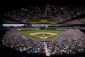 DENVER, CO -   A general view from the press box shows starting pitcher Juan Nicasio of the Colorado Rockies delivers against the Atlanta Braves at Coors Field.  (Photo by Justin Edmonds/Getty Images)