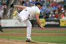 Houston, TX, USA; Sugar Land Skeeters pitcher Roger Clemens pitches in the first inning against the Bridgeport Bluefish at Constellation Field. Credit: Troy Taormina-US PRESSWIRE