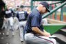 Manager Fredi Gonzalez of the Atlanta Braves makes notes in the dugout during the first inning of their game against the Washington Nationals at Nationals Park in Washington, DC.  (Photo by Jonathan Ernst/Getty Images)