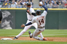 Shortstop Alexei Ramirez of the Chicago White Sox throws to first base after forcing out Austin Jackson of the Detroit Tigers on a ground ball hit by Brennan Boesch at U.S. Cellular Field in Chicago, Illinois.  (Photo by Brian Kersey/Getty Images)