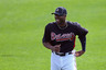 LAKE BUENA VISTA FL - FEBRUARY 21: Jason Heyward #22 of the Atlanta Braves jogs across the mound during a spring training workout at Champion Stadium on February 21 2011 in Lake Buena Vista Florida. (Photo by Mike Ehrmann/Getty Images)