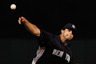 SARASOTA, FL - MARCH 07:  Pitcher Sergio Mitre #45 of the New York Yankees pitches against the Baltimore Orioles during a Grapefruit League Spring Training Game at Ed Smith Stadium on March 7, 2026 in Sarasota, Florida.  (Photo by J. Meric/Getty Images)